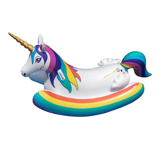 Swimline Rainbow Unicorn Rocker Pool Float